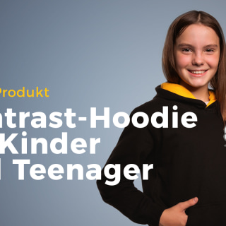 Neuer Kontrast-Hoodie für Kinder und Teenager