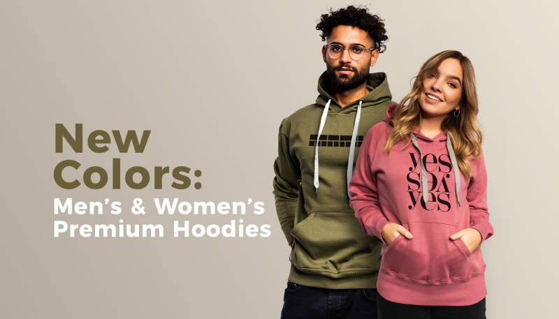Premium Hoodies for Men and Women available in new Colors
