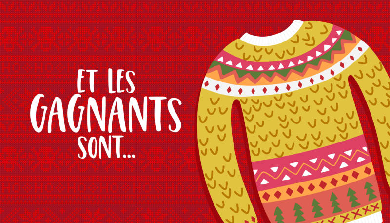 Les gagnants du concours « Du kitsch à Noël »
