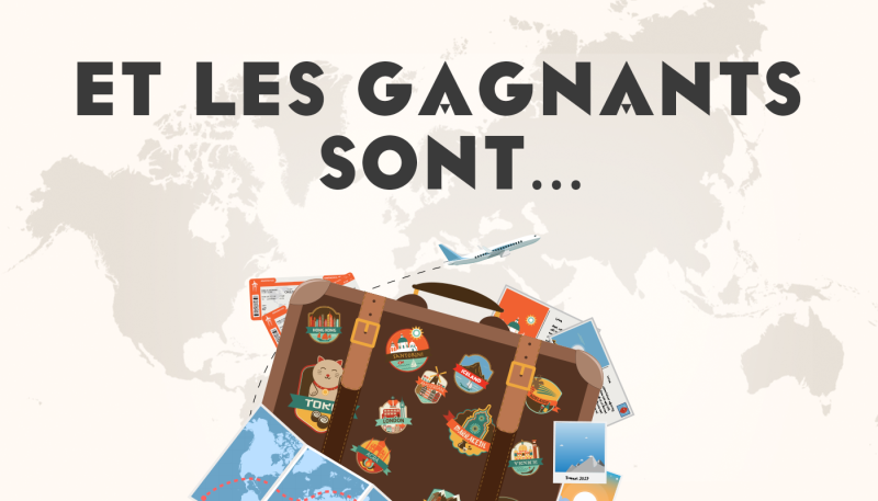 Les gagnants du concours «  Voyage Voyage »