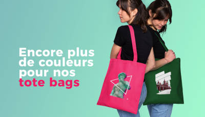 Encore plus de couleurs pour nos tote bags